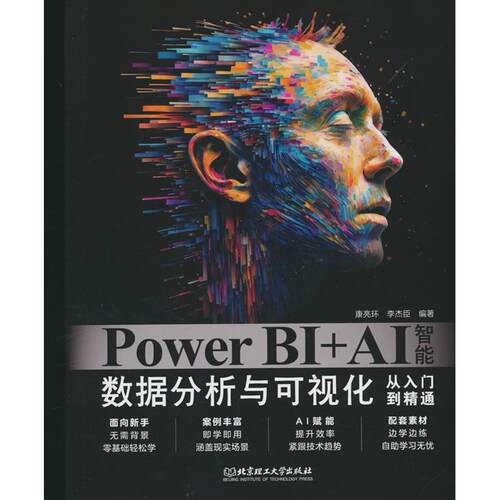【正版】 Power BI+AI智能数据分析与可视化从入门到精通 北京理工大学出版社 2024-09-01