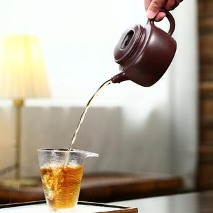 宜兴原矿老紫泥紫砂壶全手工牛盖德钟大口泡茶壶功夫茶具货