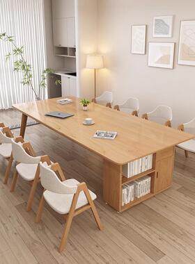去客厅大化实木板书泡茶桌沙发书架一体桌家用办写公GSU桌字休闲