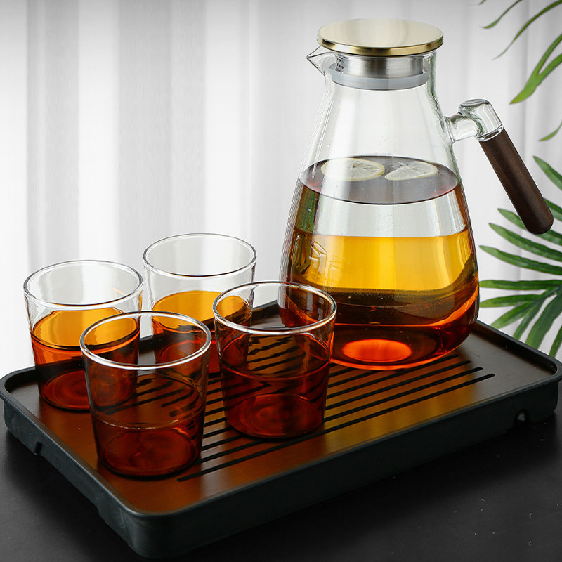 大容量冷水壶2026新款玻璃耐高温家用凉水杯壶套装泡茶壶果茶桶