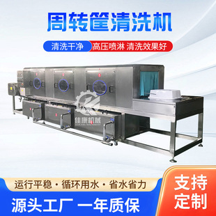 厂家食品蔬菜筐自动清洗机喷淋式 周转筐清洗机 自动洗筐机连续式