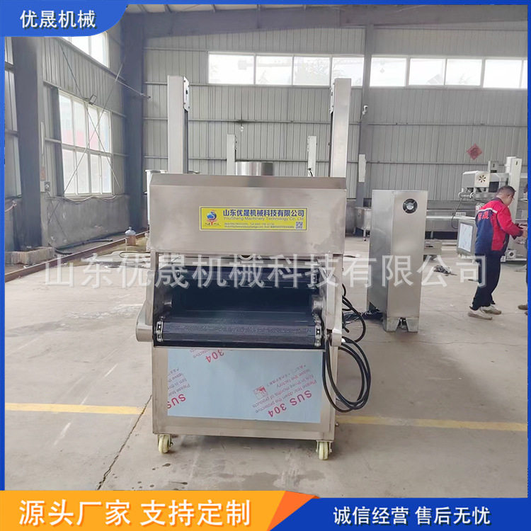 马口铁鱼罐头油炸流水线 豆豉鲮鱼油炸机 清江鱼油炸线