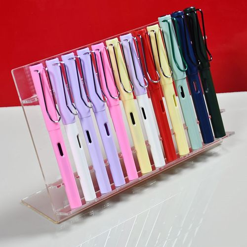 透明亚克力钢笔展示架眉笔圆珠笔大头笔架化妆品架白板多功能陈列