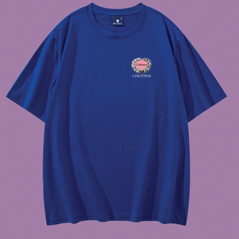 夏装克丽缇娜工作服定制美容院t恤母婴店技师短袖定做印logo粉色