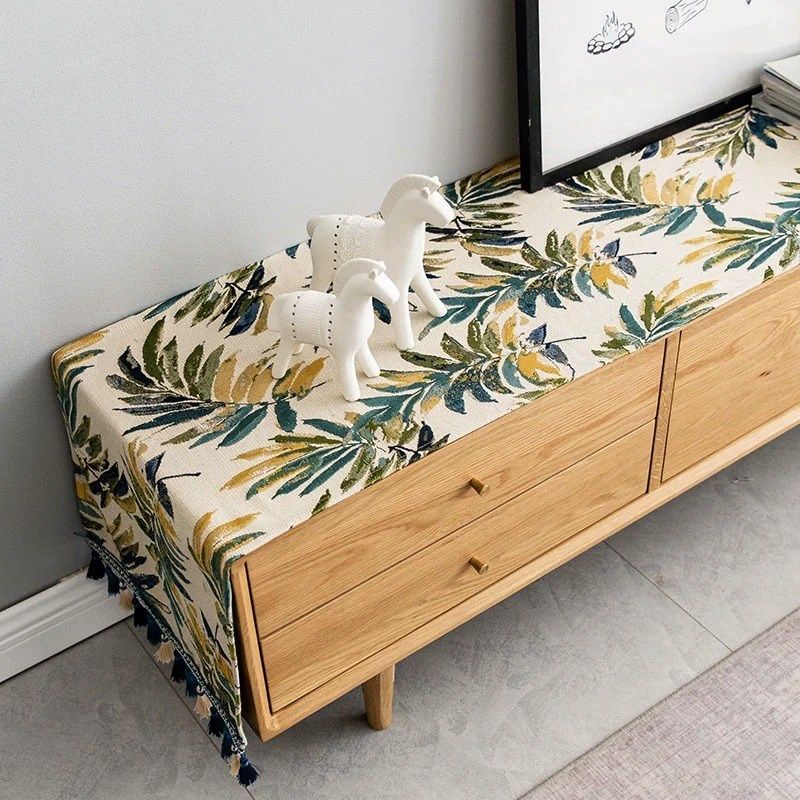 美式电视柜桌布斗柜台面垫桌旗鞋柜防尘盖布餐边柜盖巾轻奢高级感