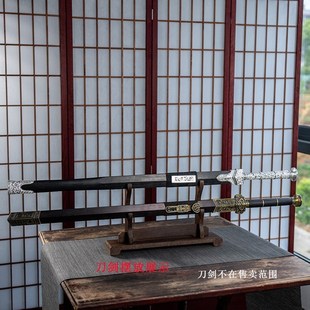 宝剑架大号镇宅鸡翅木兵器架实木刀架客厅摆件桌面剑托多层展览架