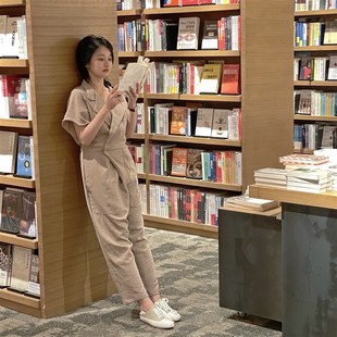 背带 2色自留电影女主随性连体裤 强推 不费力时髦