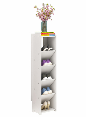 简易斜插欧式小鞋架子家用迷你进门口夹缝门后17cm超薄鞋柜小号窄