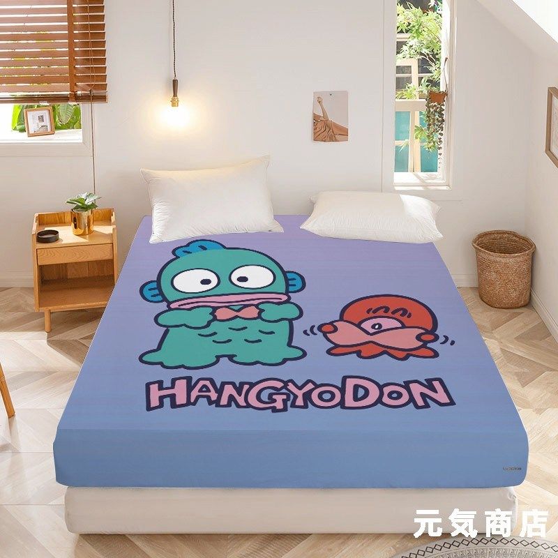 可爱丑鱼怪汉顿床笠床罩床单全包榻榻米卡通床套席梦思保护床垫罩,床上用品,床笠,淘宝优惠券,粉丝福利购,淘宝优惠卷