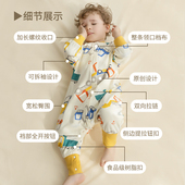 款 棉布树婴儿睡袋春秋薄款 纯棉双层宝宝儿童分腿空调房防踢被四季