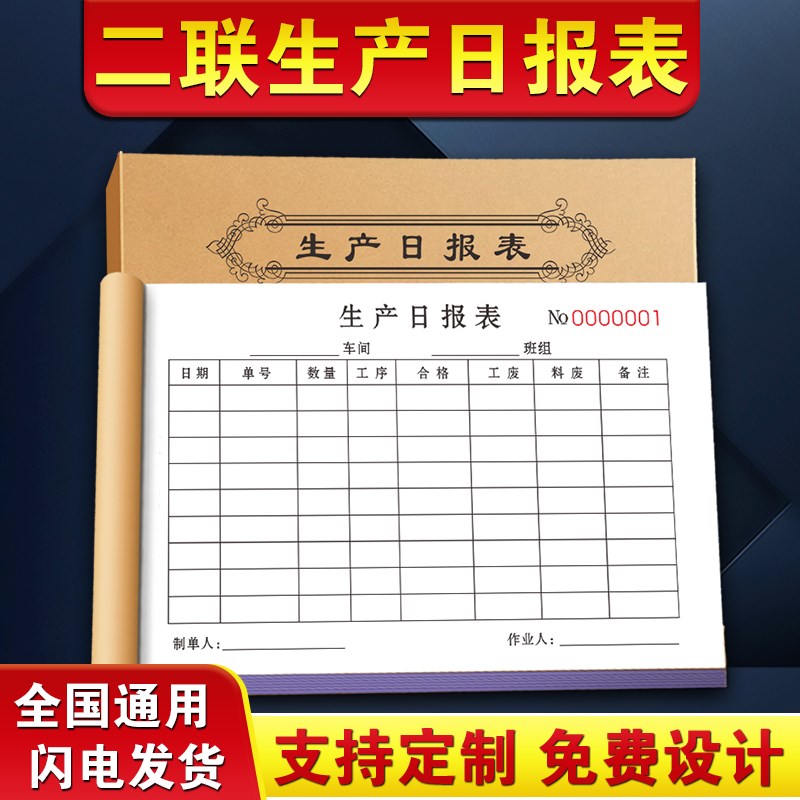 生产日报表销售生产表计划通知记录本车间加工单据工厂计划任务单