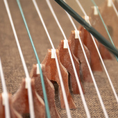 琴弦茶台实木琴架布置茶海 琴码 博音古筝茶几桌子古筝教室装 饰筝码