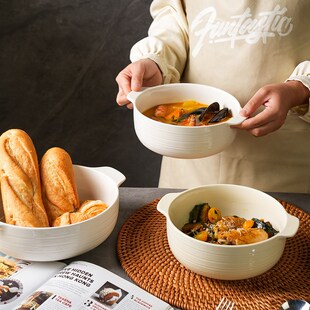 舍里双耳汤碗家用高级感大号面碗日式陶瓷汤盆酸菜鱼大盆碗泡面碗