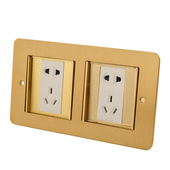 地插座家用隐藏式 防水双开门五孔电脑网络地面地板插座220x120mm