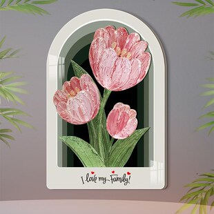 新款大号花朵创意墙面破损遮丑墙贴艺术开关插座洞遮挡立体装饰画