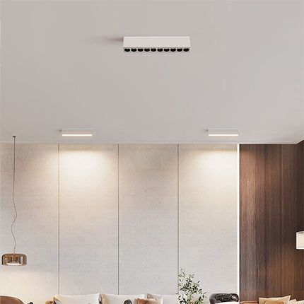 射灯led灯超薄长条吸顶天花灯明装家用无主过道客厅明装筒灯射灯