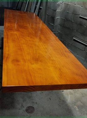 实木搁板台板吧木板定制面板老榆松木板餐桌写字台工作台桌面板台