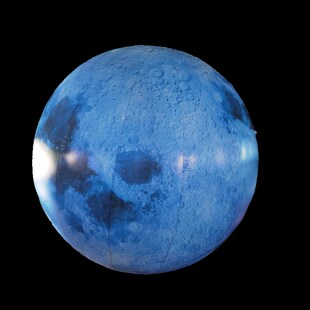 充气月球气模发光月亮宇航天员卡通玉兔子灯大型星球灯光节美陈
