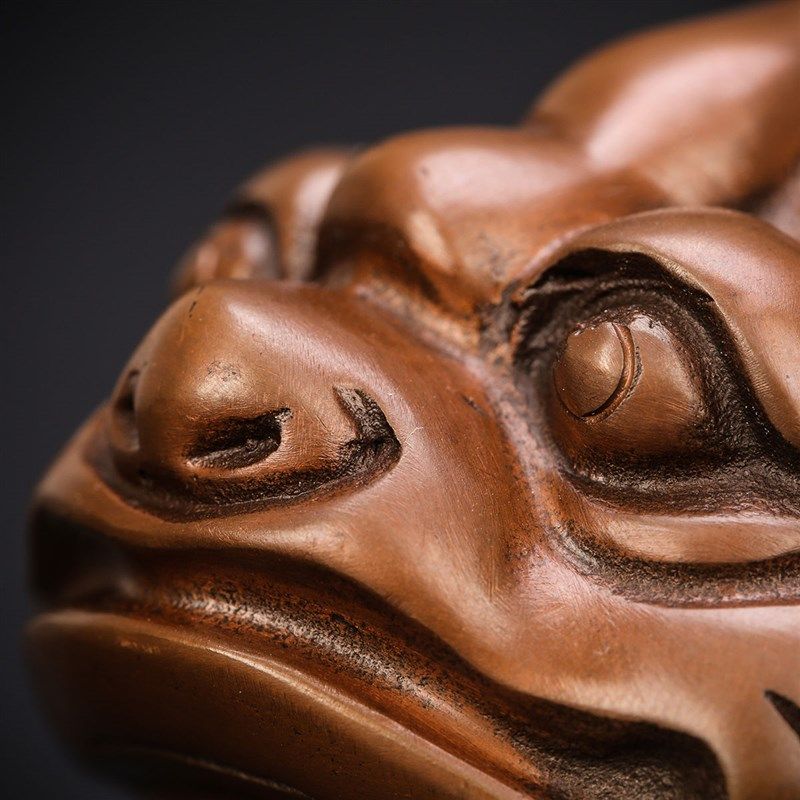 匠泽铜魂 紫铜貔貅瑞兽镇纸装饰家居客厅办公室工艺品把玩小摆件