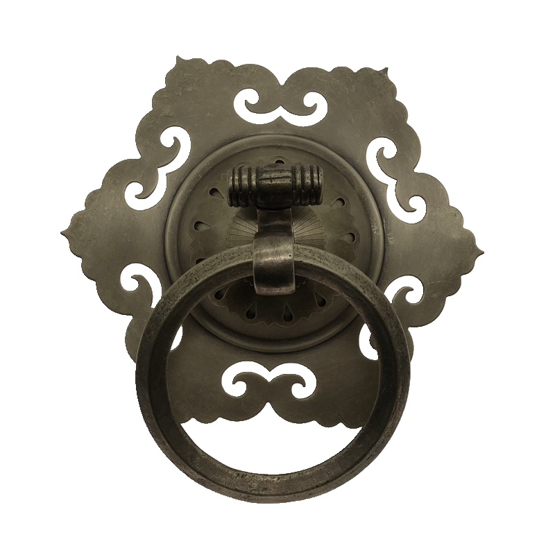 兽头门环拉手古铜实木仿古大门拉手门环庭院大门虎头中式仿古把手