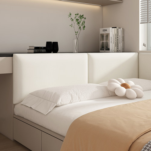 定制真皮榻榻米床头软包儿童房墙围无床头靠垫床围防撞靠背自粘贴