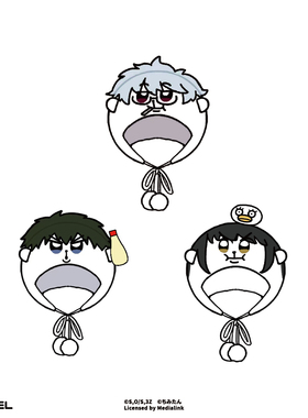 银魂正版周边银八老师奇米蛋联名限定二次元毛绒帽耳罩手套保暖