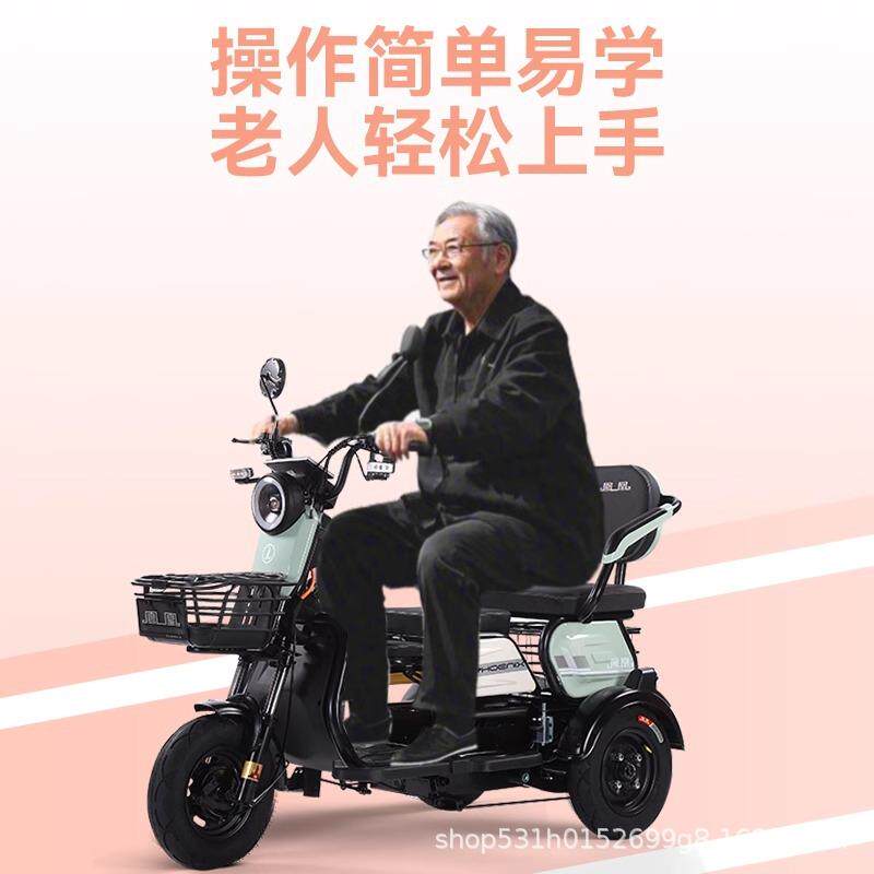 2025新型凤凰电动三轮车家用小型带棚女士接送孩子老年代步电瓶车