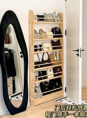门后置物架家用夹缝收纳柜缝LKV隙窄架极窄包层架窄缝收超纳分架