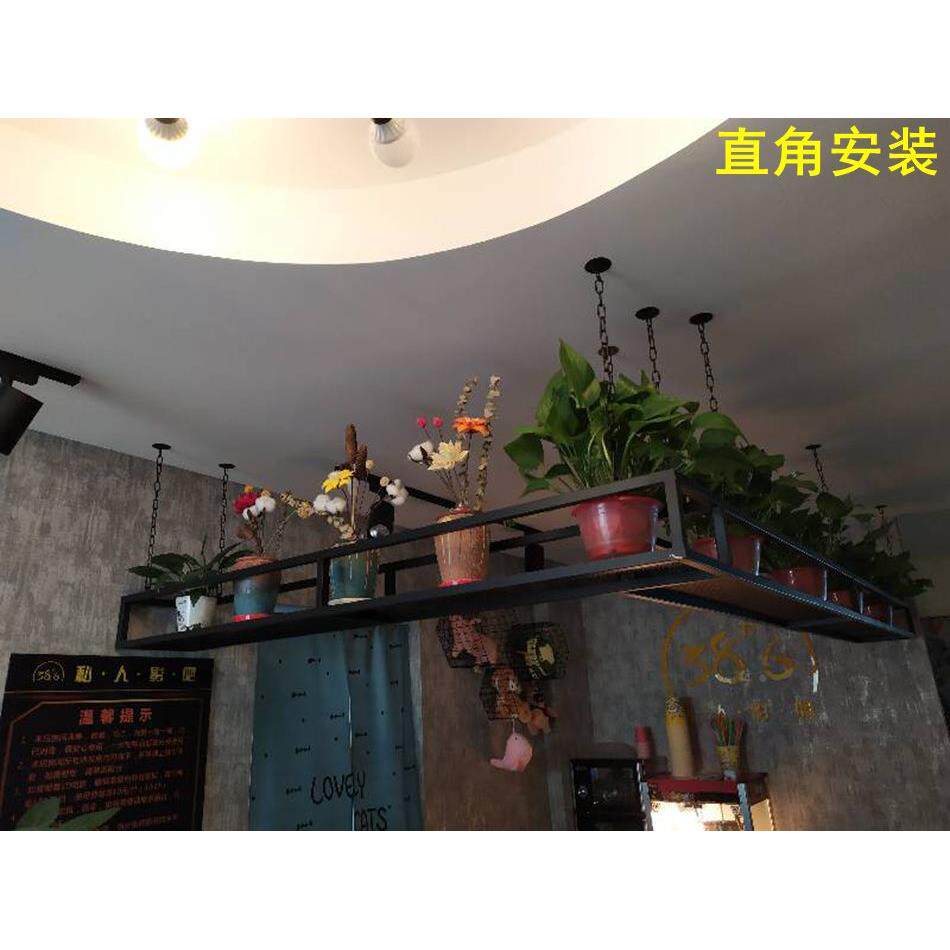 工业风墙上置架架一字物板植物挂花铁540艺餐厅壁架挂绿植空吊中