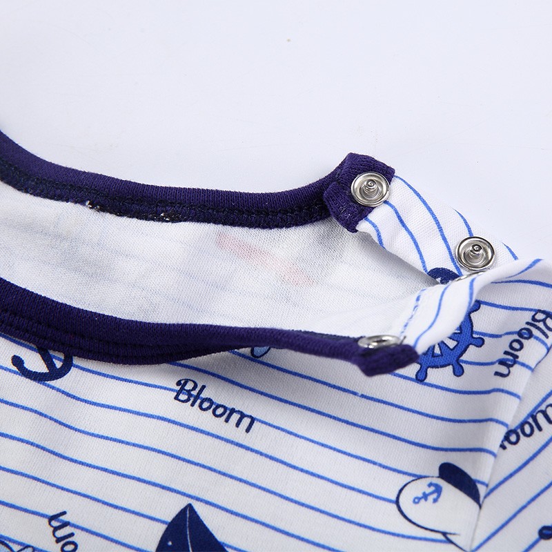 婴儿童纯棉连体睡衣春秋大码宝宝防踢被家居服长袖长裤空调打底衫