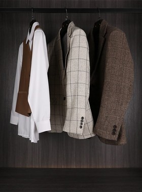 初舍印象 样板间主卧男士衣柜衬衫西服陈列组合套装摆件饰品