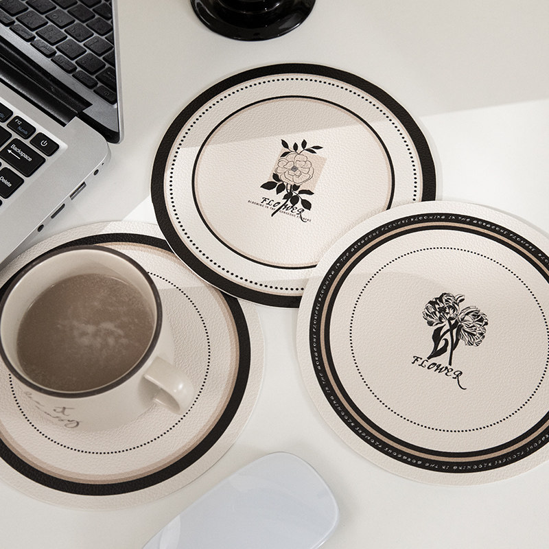曼织轻奢圆形碗垫防油防水免洗皮革餐垫一擦及净家用餐桌防烫杯垫,居家布艺,餐垫,淘宝优惠券,粉丝福利购,淘宝优惠卷