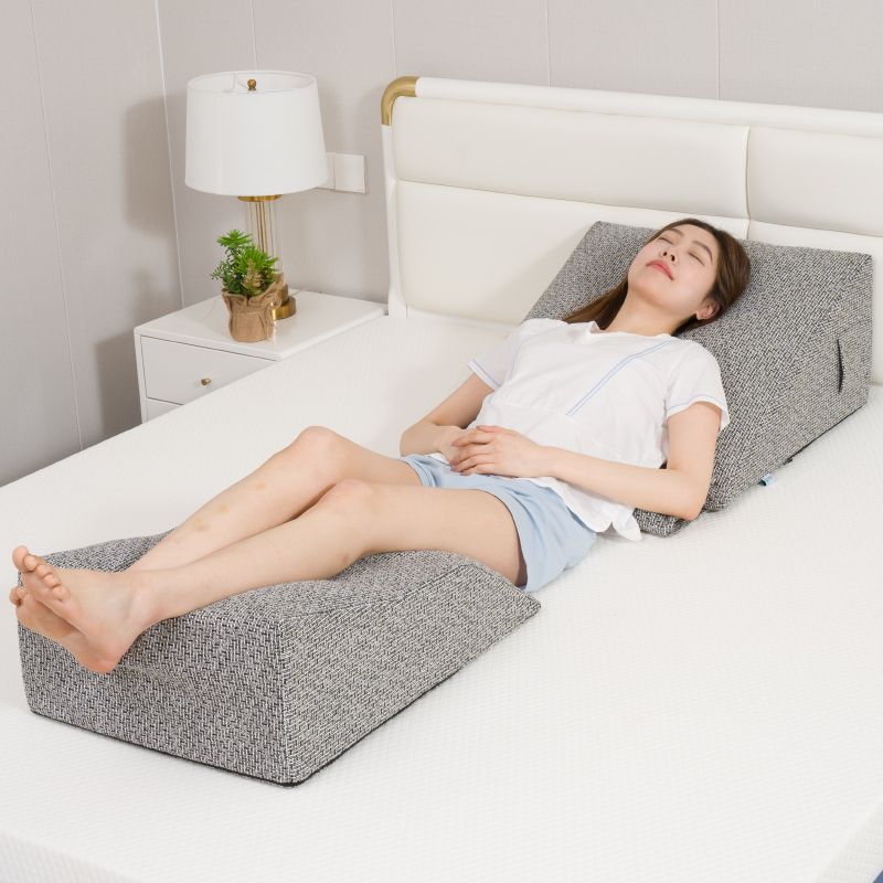 老人牀头大靠背靠枕孕妇牀上靠垫术後三角枕头胃食管防反流斜坡垫