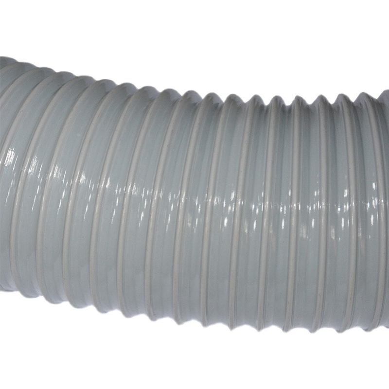 pvc灰色钢丝管通风吸尘管道木工吸尘管钢丝软管波纹管工业除尘管