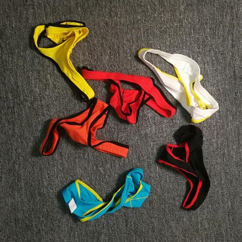 撞色包边男士性感T裤 纯棉面料 柔软透气 弹性 中等大小囊袋