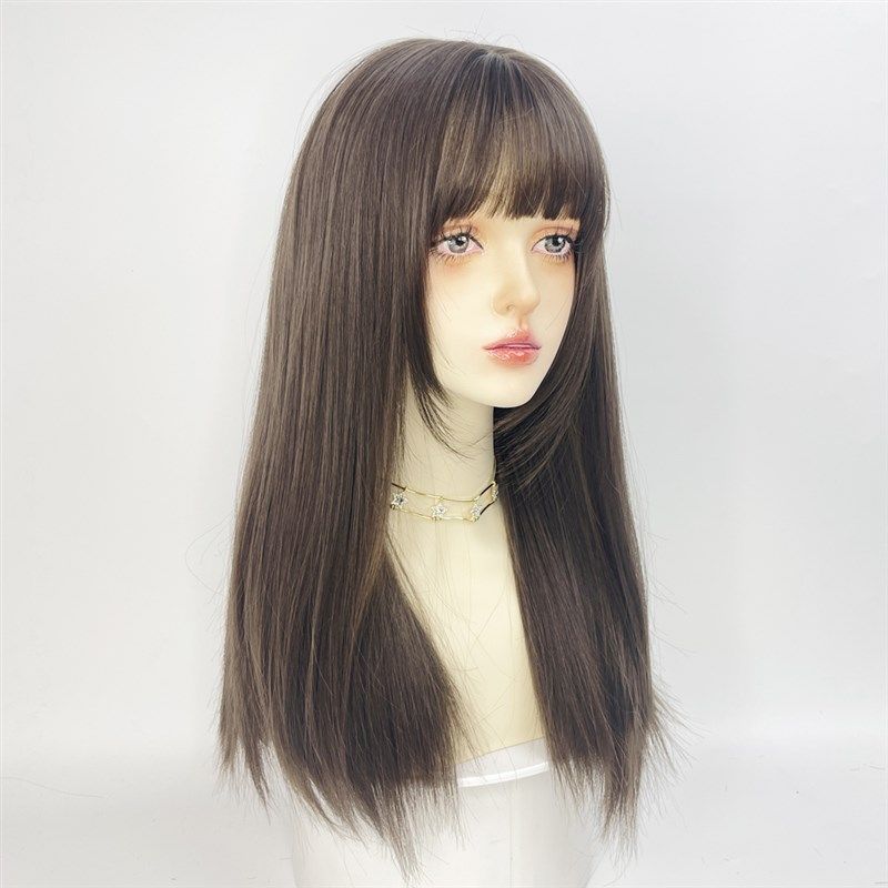 美立方假发女长发全头套式lolita漫画刘海jk日常网红y2k中长直发,美发护发/假发,日常整顶假发,淘宝优惠券,粉丝福利购,淘宝优惠卷