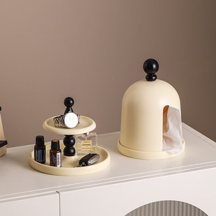 OYYP奶油家用法式复古创意纸巾盒桌面高级感收纳茶几摆件餐巾纸盒