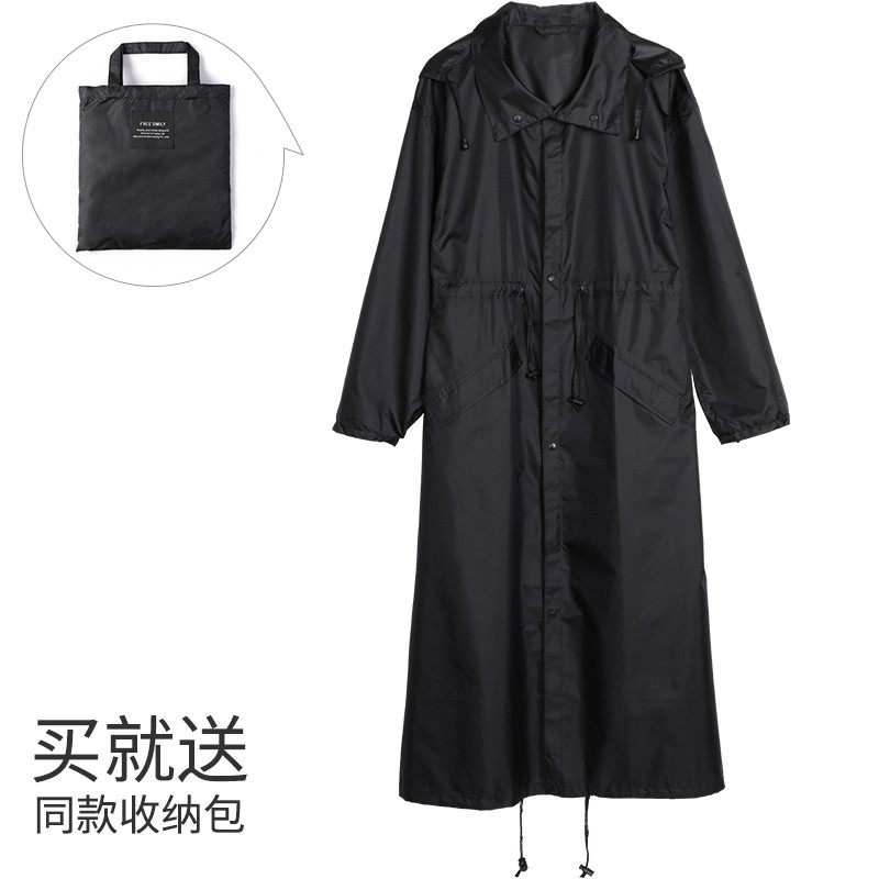 时尚加长雨衣加大宽松大码成人男女长款徒步旅行玩水服薄风衣外套