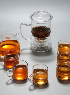 玻璃功夫茶具套装全自动茶水分离出水滤茶茶壶公道杯懒人泡茶神器