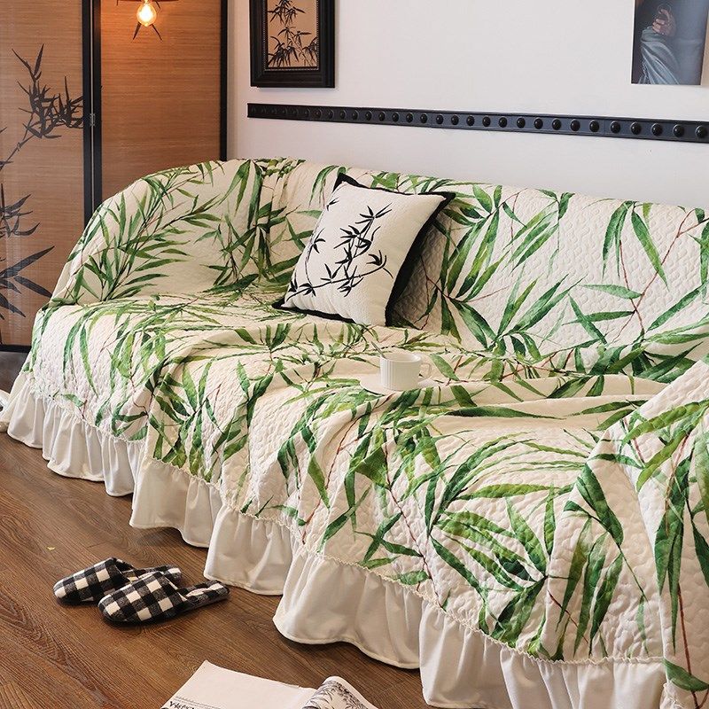 新中式高级感客厅沙发巾万能全包四季通用防滑防猫抓沙发套盖布罩