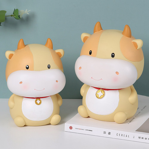 金钱牛存钱罐生肖牛年儿童防摔可存可取储钱罐男孩女生创意储蓄罐