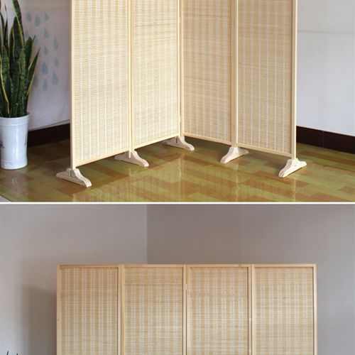 底座实木屏风隔断底座松木原色底座喷漆底座滑轮底座竹编屏风通用