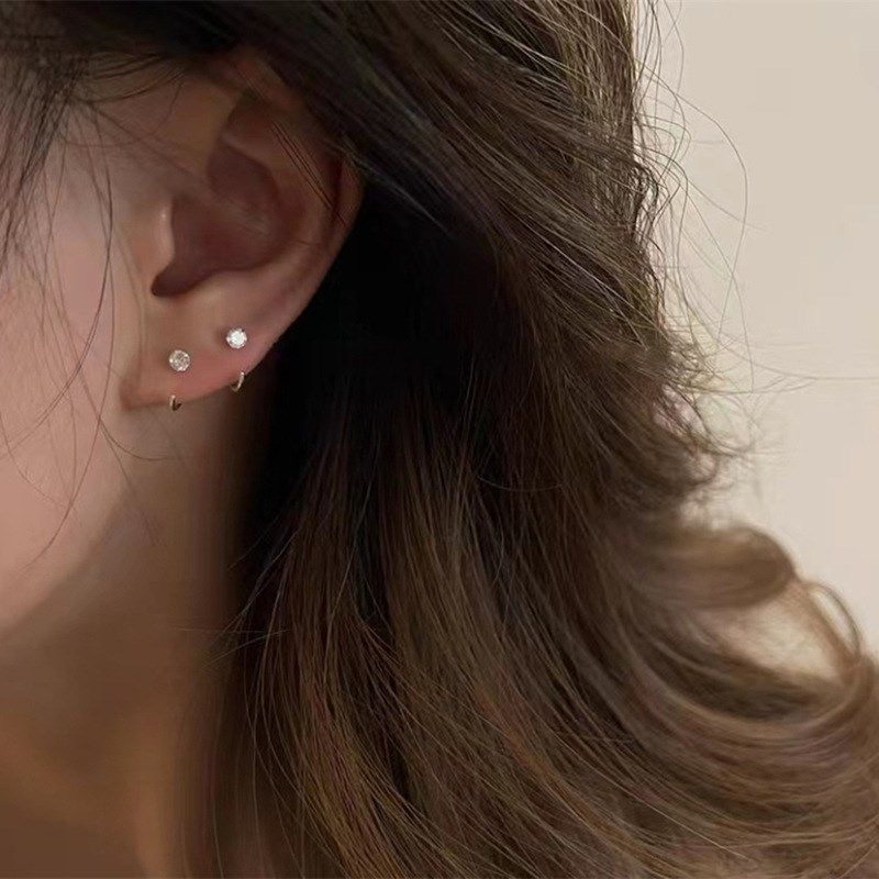 srrmhyn法国养耳洞耳钉冷淡风耳骨钉潮圆圈镶钻百搭耳环,特色手工艺,青花瓷,淘宝优惠券,粉丝福利购,淘宝优惠卷