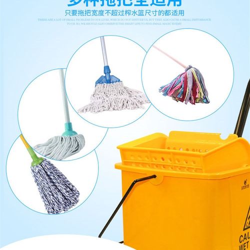 家用办公加厚榨水车拖把单桶手动榨水挤水车清洁墩布桶甩水洗拖地