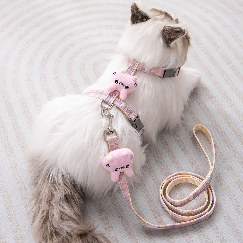 猫咪牵引绳外出专用防挣脱可调节蓝猫胸背带遛猫链兔子绳子拴猫绳,宠物/宠物食品及用品,猫牵引绳,淘宝优惠券,粉丝福利购,淘宝优惠卷