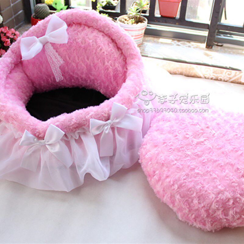 唯美蕾丝全可拆洗宠物窝狗窝猫窝宠物公主床沙发窝泰迪贵宾博美Z4