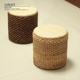 藤编矮凳阳台坐凳创意板凳家用沙发凳茶几圆凳椅子草编坐墩小凳子