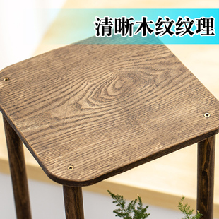 实木花架子室内花台花盆架客厅落地式吊兰架仿古花几新中式置物架
