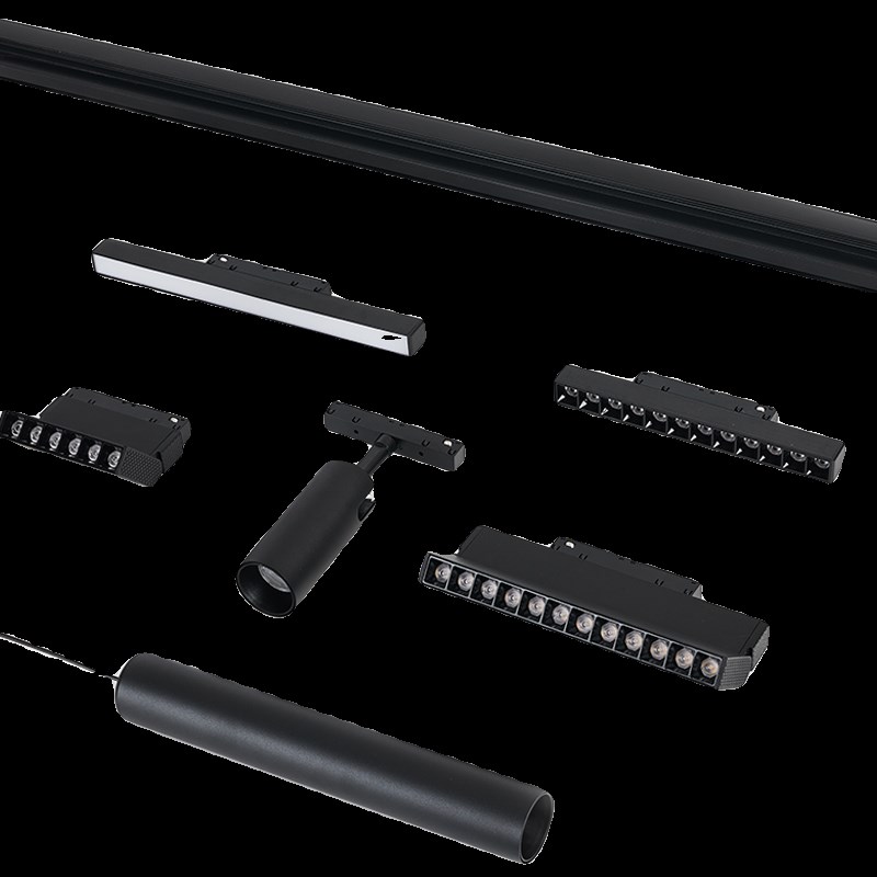 新款智能明装磁吸轨道灯嵌入式客厅无主灯格栅灯2.0无极调光调色