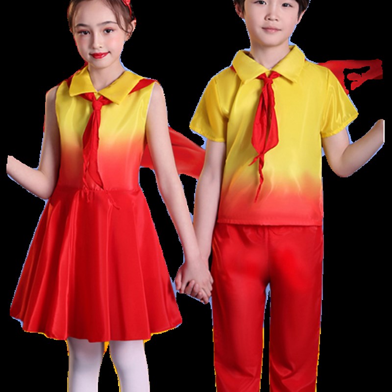 六一儿童合唱服男女童礼服演出服少先队红领巾班服开幕式团体服装